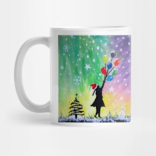 Banksy Balloon Girl Christmas Style Mug